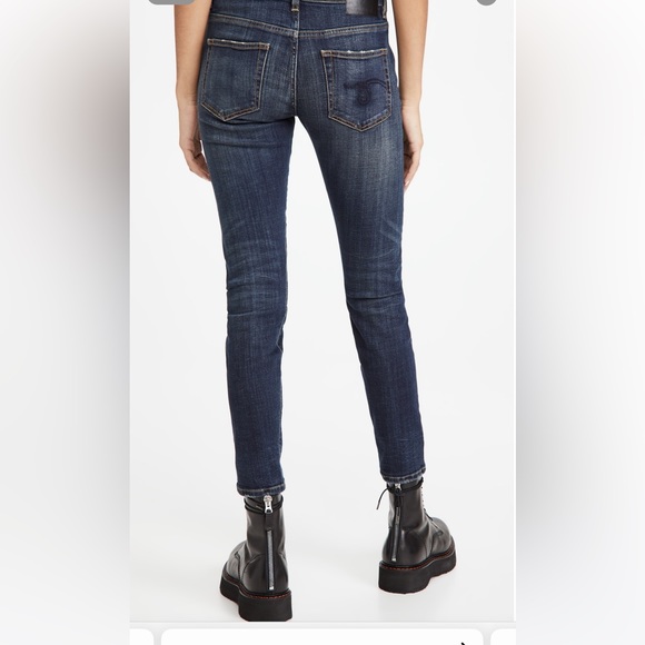 R13 Vintage Dark Kate Skinny Jeans - Picture 3 of 15